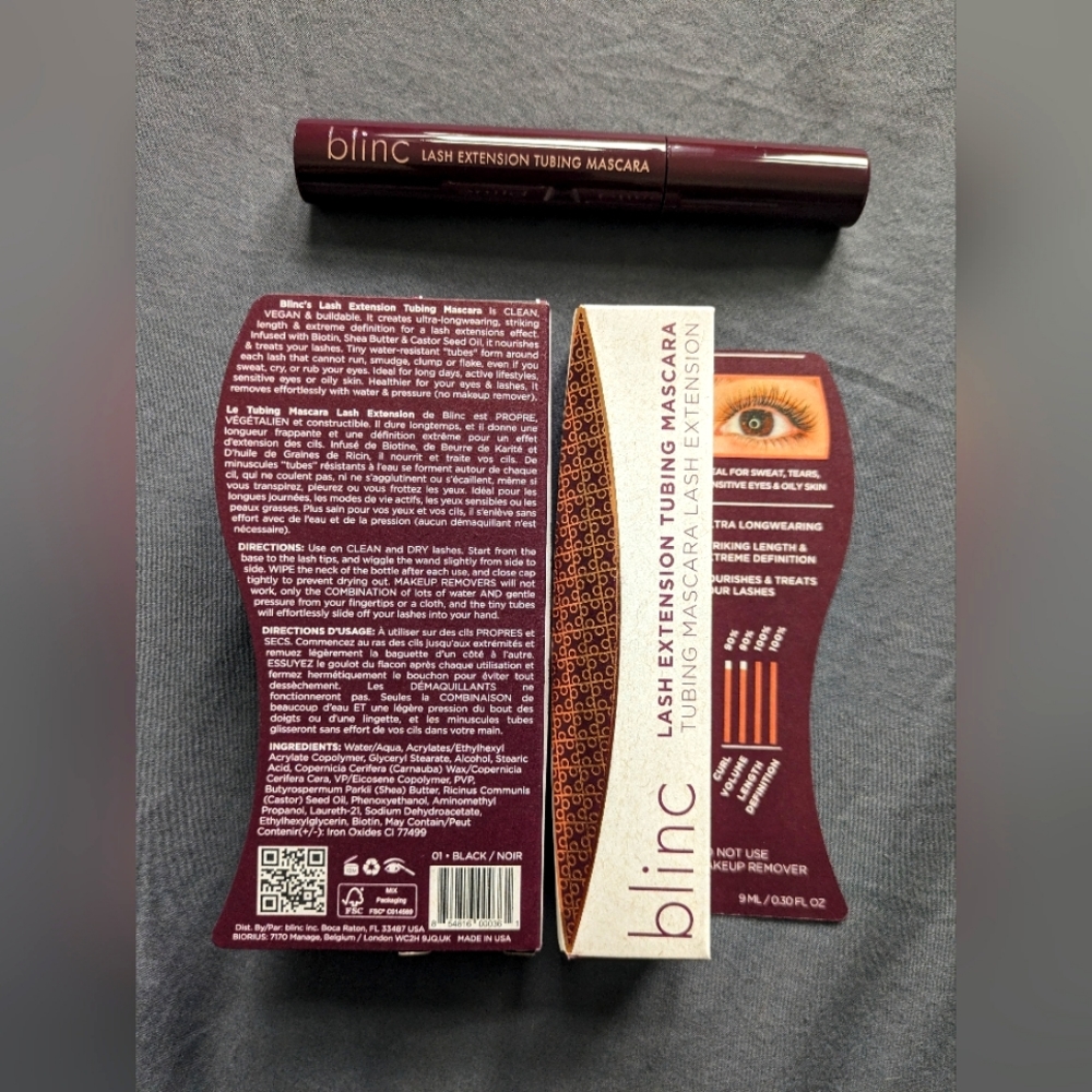 🌸 Blinc Lash Extension Tubing Mascara Black - Vegan, Clean, Sensitive Eyes NIB